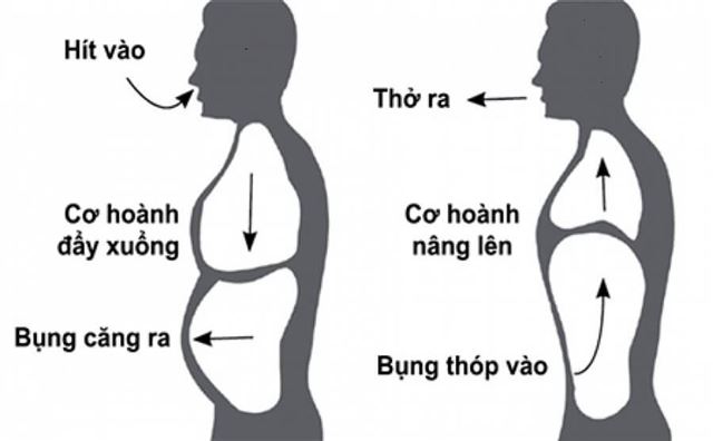 Bài rèn luyện để có phương pháp thở đúng.