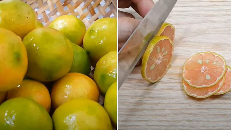 Tiến hành sơ chế chanh đào
