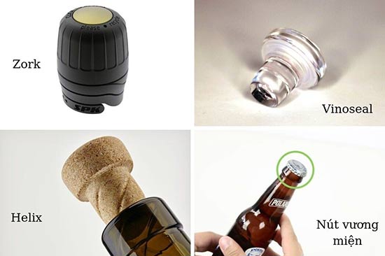 các loại nút chai rượu